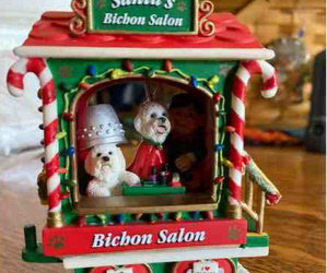 Online Auction Update For The Bichons in Need! Rare Danbury Mint Christmas Train Mint Condition!/ Top Danbury Mint Bichon Items!/ New Blue Pet Bed/ Bid For The Bichons!